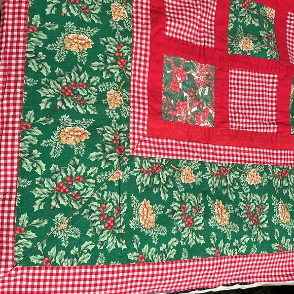 Large patchwork Christmas tablecloth 94”x54” - Picture 2 of 3